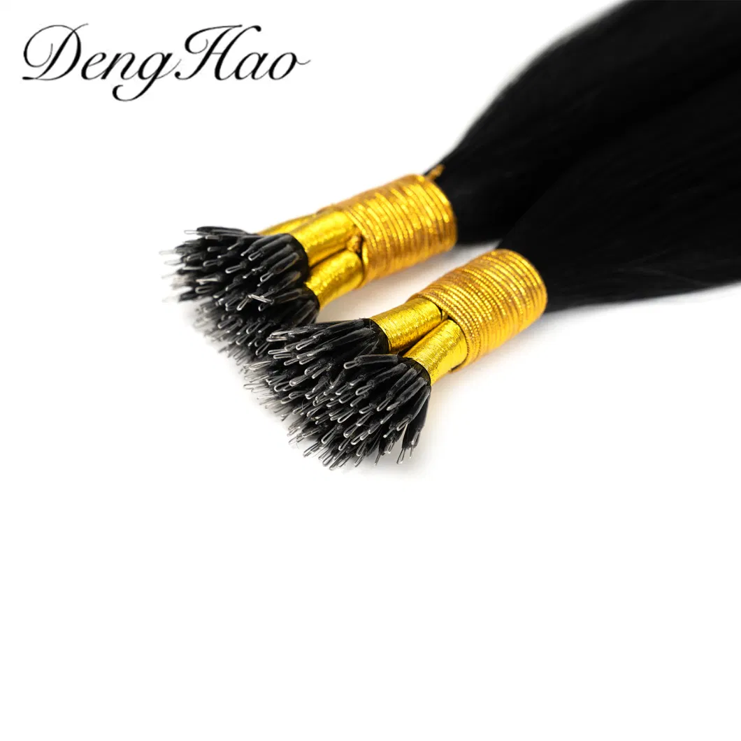 Nano Ring Hair Extensions Silk Straight Thick Hair End