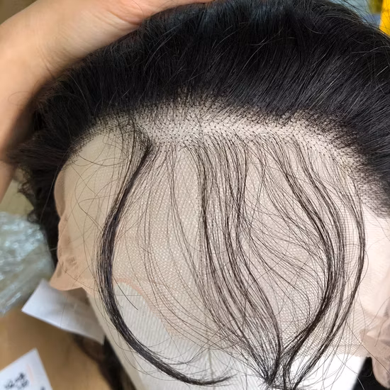 Prix ​​d'usine 26 pouces perruque de cheveux humains pleine dentelle vierge humaine cheveux longs os droite perruque de dentelle brillante