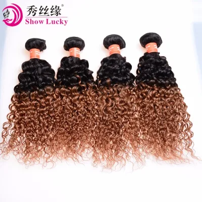 Cheveux bouclés crépus brésiliens 10A couleur bicolore 1b/30 ombre trame de cheveux humains brésiliens vierges